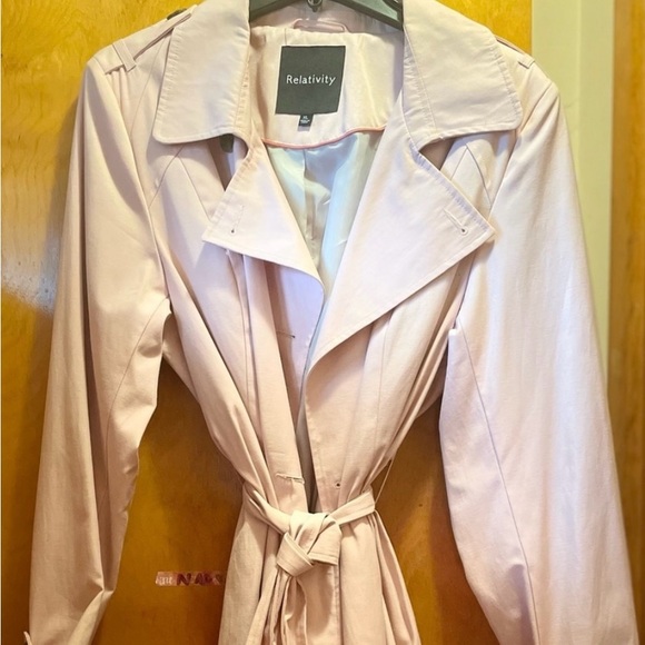 New with tags Relativity Pink Trenchcoat/ raincoat - Picture 7 of 11